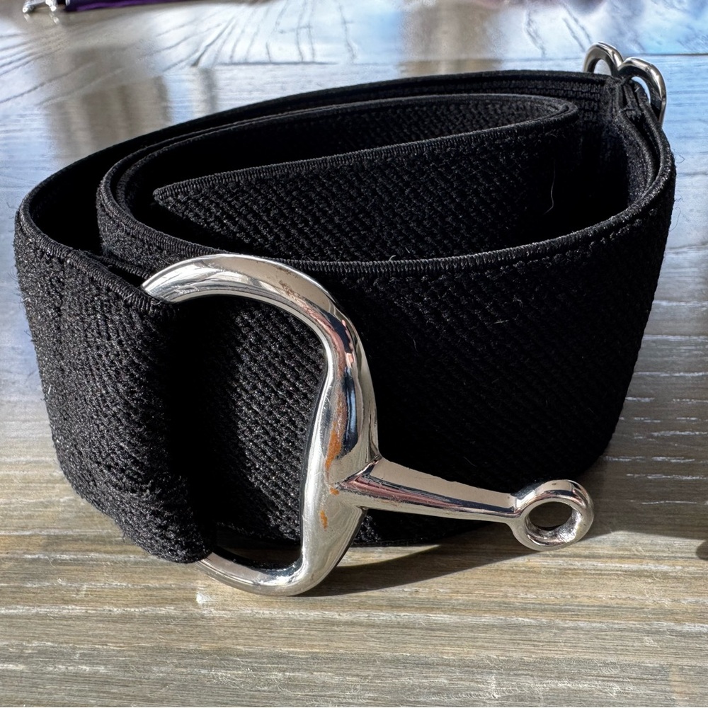 ELLANY 2″ Chrome Snaffle Black Belt